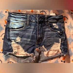 Ripped Jean Shorts